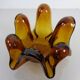 Large Murano amber glass bowl, Italy, 1960s