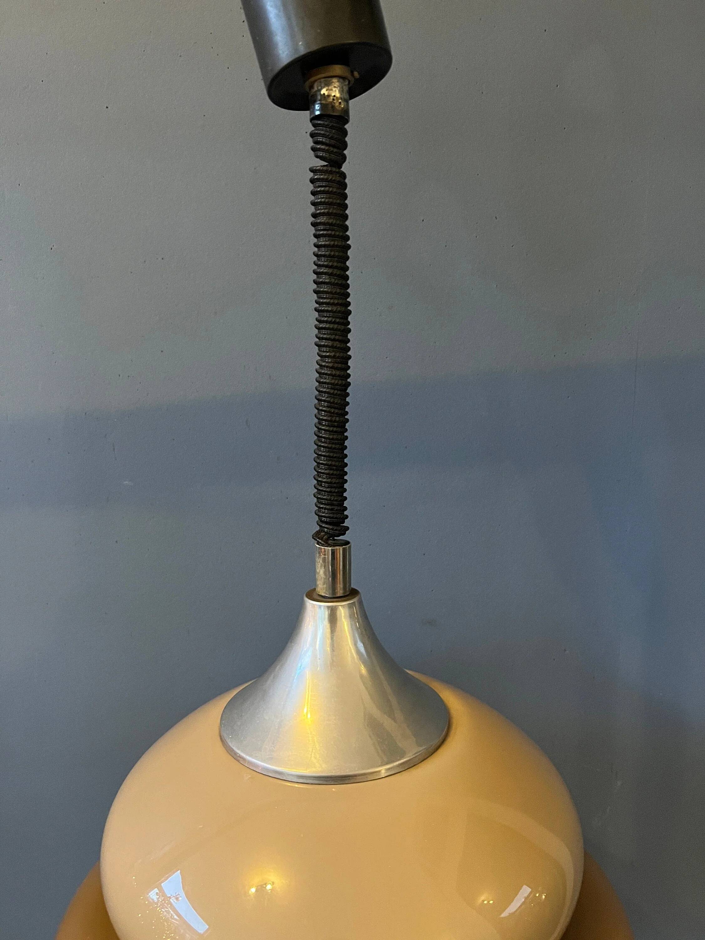 Suspension Mid-Century Space Age - vintage beige luminaire