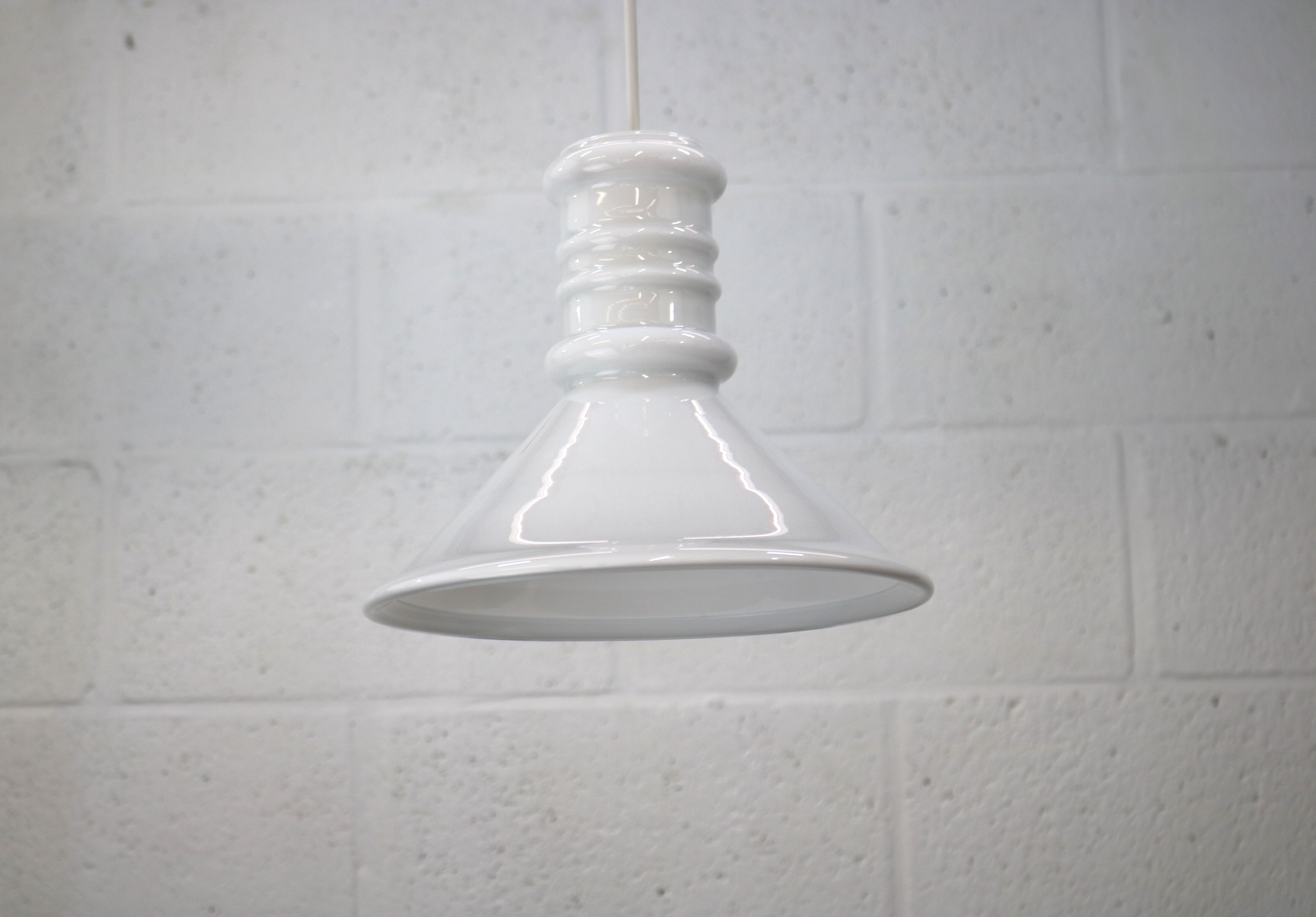 Opal glass pendant lamp designed by Sidse Werner for Holmegaard Copenhagen