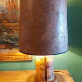 Vintage cork lamp from the 60s, 70's