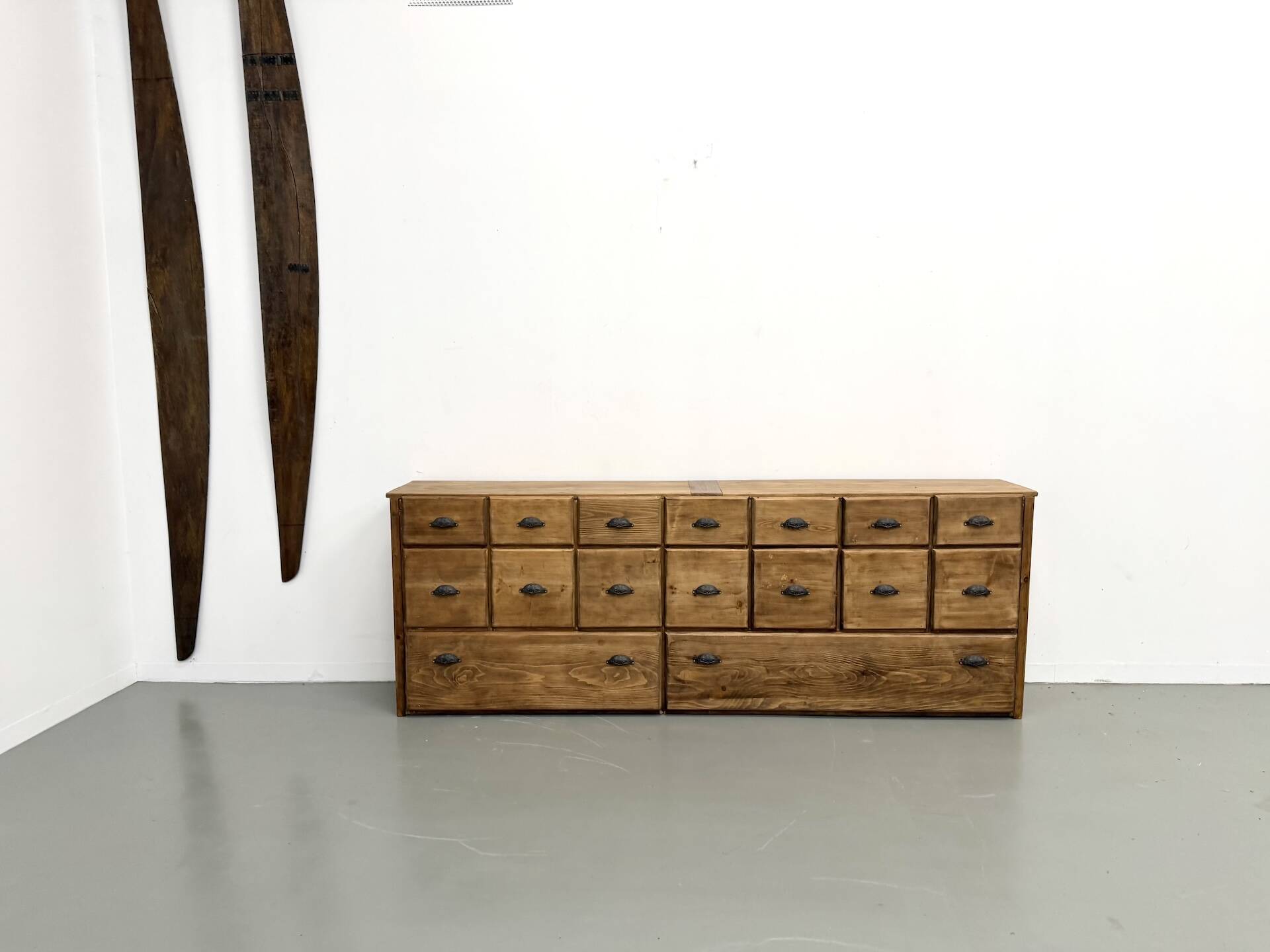Large Pine Workshop Furniture with Drawers