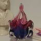 Czech Art glass trinket dish, mid-20th century