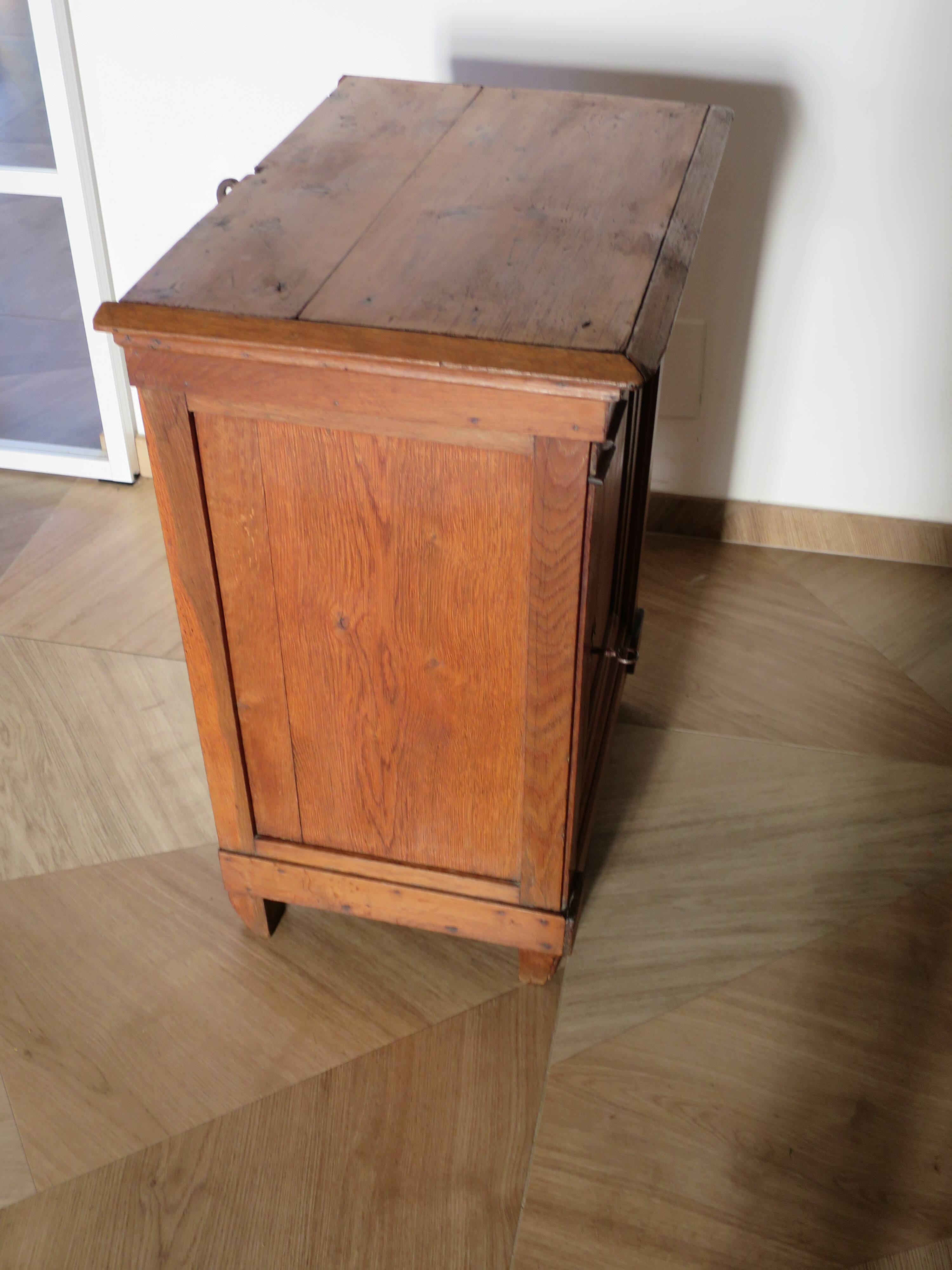 Jam cupboard - small sideboard - light oak stain - Directoire style