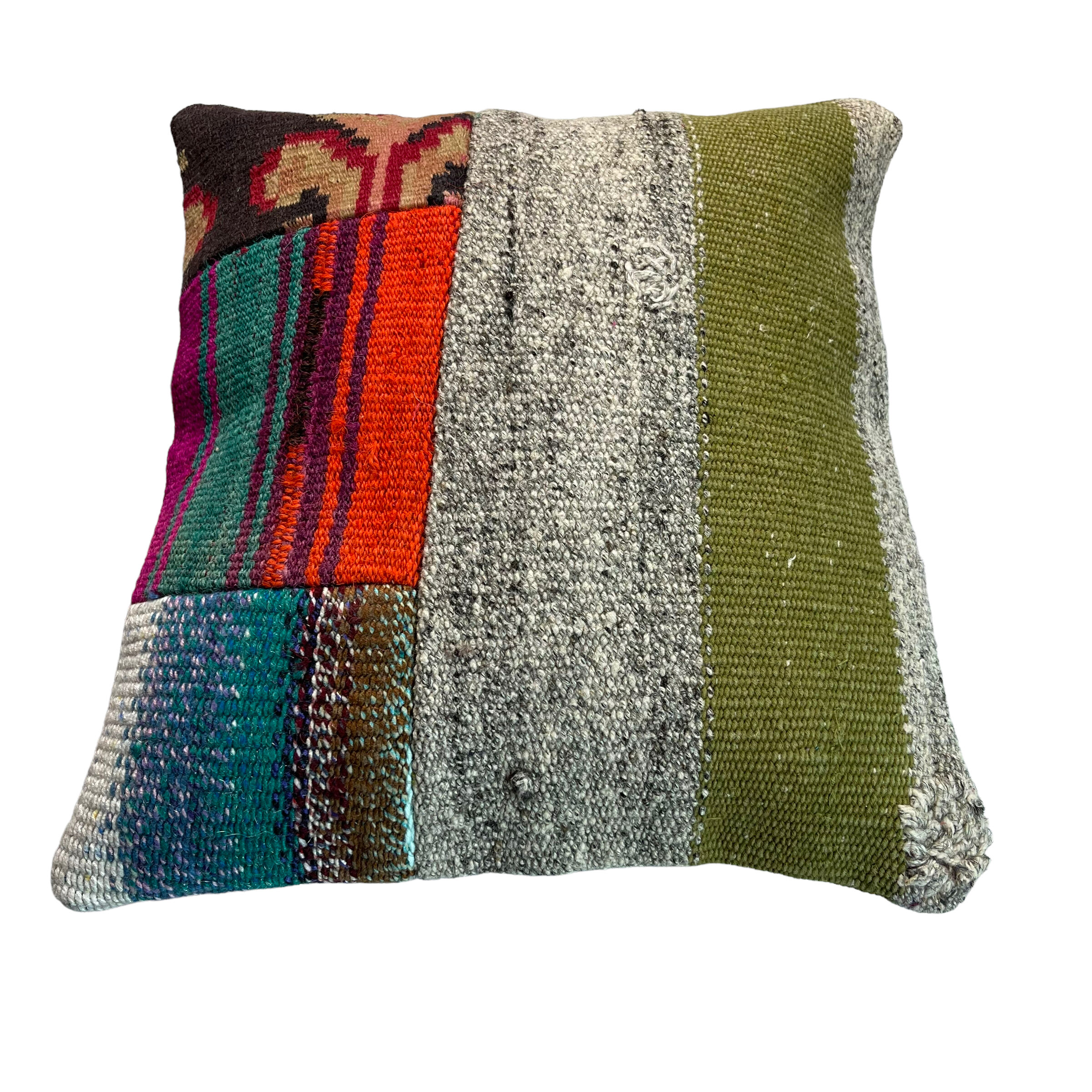 Vintage turkish kilim cushion cover, 40 x 40 cm