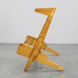 1960s Oak Book Stand Shelf / Rack by ULUV, Czechoslovakia