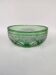 Green crystal salad bowl, first part of the 20th century