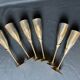 Vintage 6 silver-plated champagne flutes, 20th century