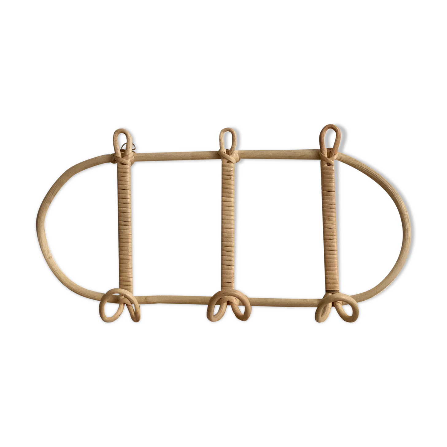 Rattan coatrack