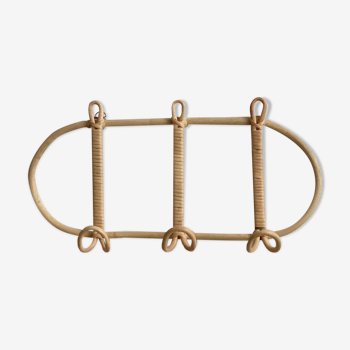 Rattan coatrack