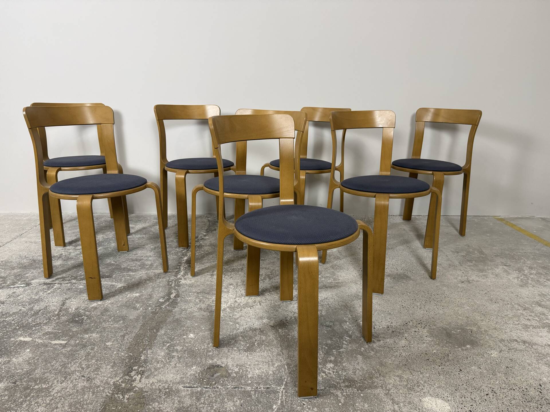 8 Bruno Rey chairs – Dietiker – Model 3300 – Swiss design