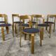 8 Bruno Rey chairs – Dietiker – Model 3300 – Swiss design