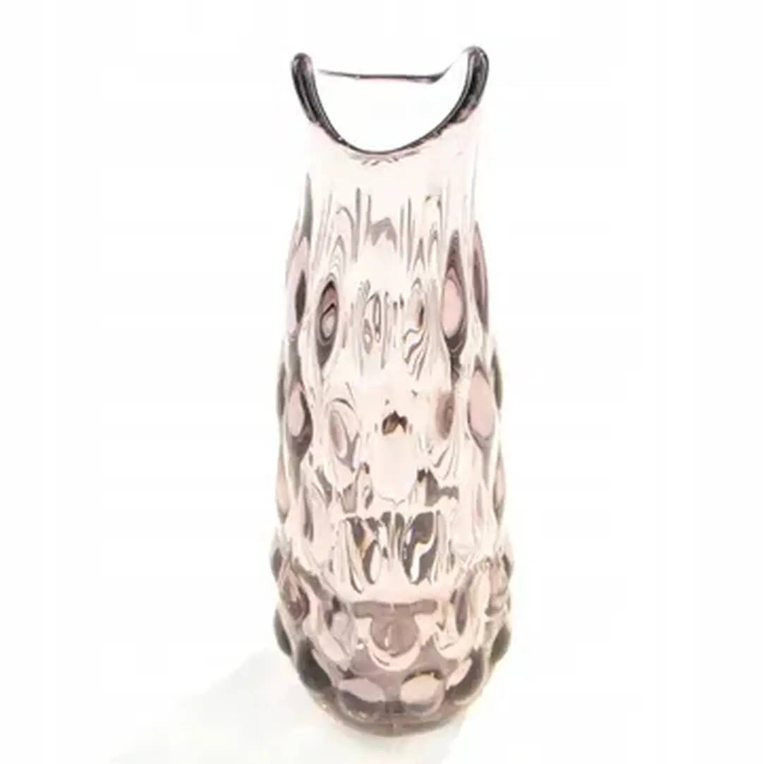Vase en forme de haricot, en verre rouge, Ząbkowice, Pologne, années 1970
