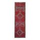 1970s Turkish Oushak Handmade Wool Cotton Red Runner Rug 83x272