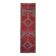 1970s Turkish Oushak Handmade Wool Cotton Red Runner Rug 83x272