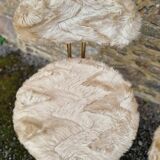 Pair of Pelfran 1970s furry chairs