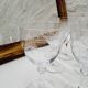 Set of 8 chiseled crystal digestive glasses