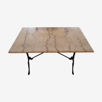 Rectangular marble bistro table