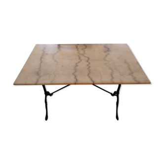 Rectangular marble bistro table