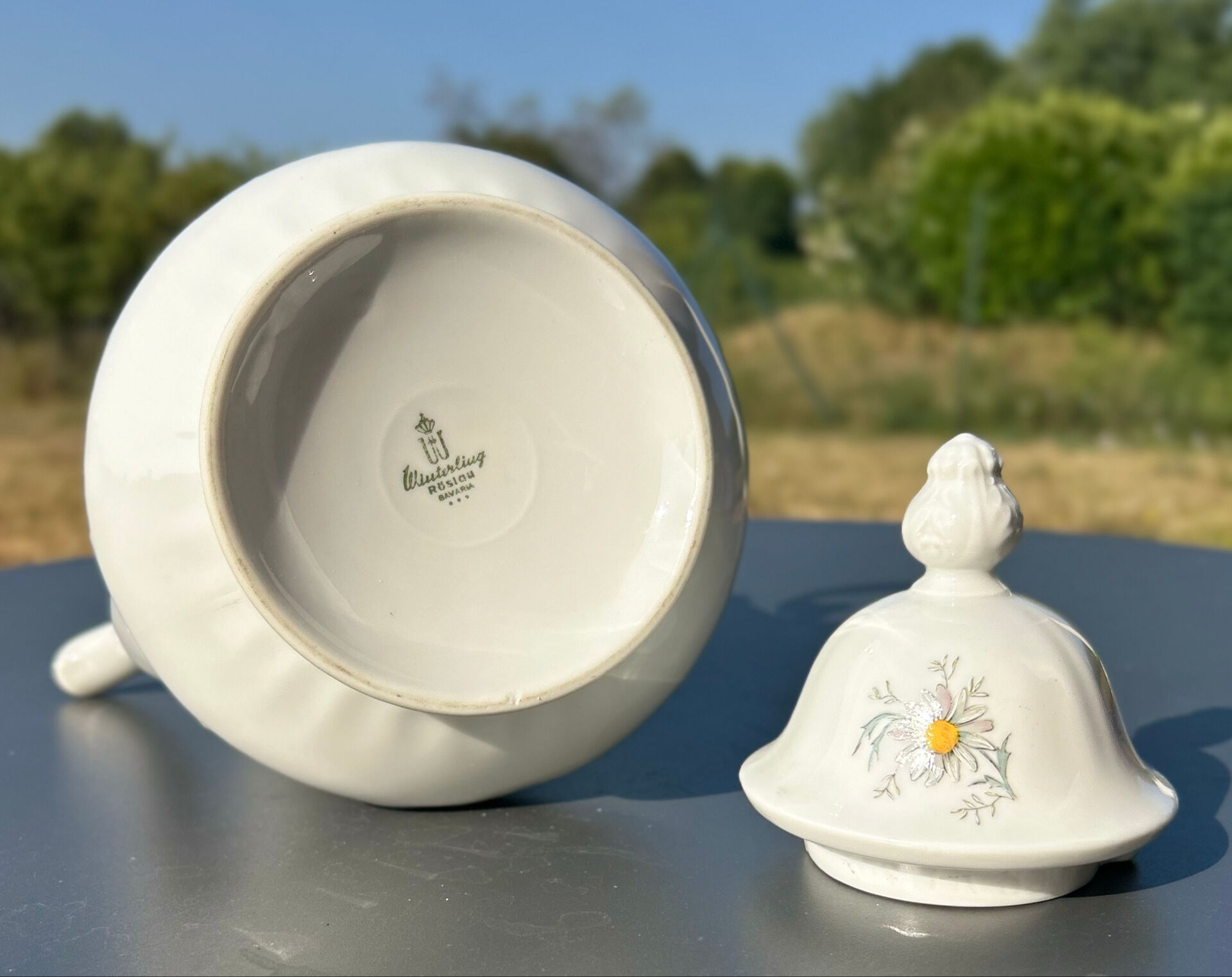Vintage coffee pot Porcelain Winterling Röslau Bavaria – Daisy pattern