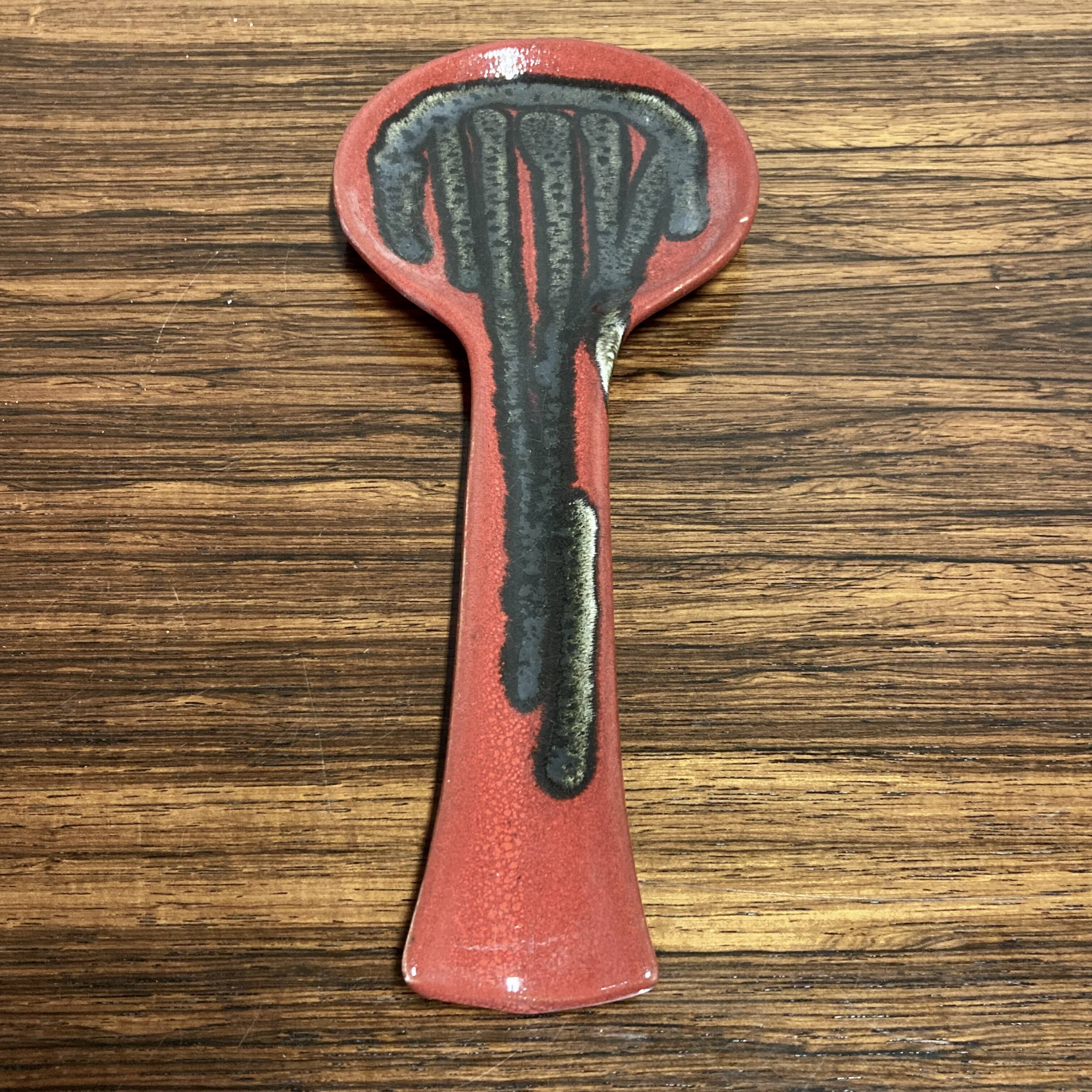 Pair of entirely handmade ceramic spoons.