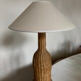 Lamp cabanon Provence in woven wicker basket weavers 1950