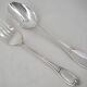 Ercuis Pompadour, set of 4 serving utensils, for stew and salad, silver-plated metal.