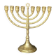 9-branch candlestick (Hanoukia) in brass.