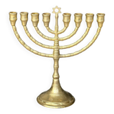 9-branch candlestick (Hanoukia) in brass.