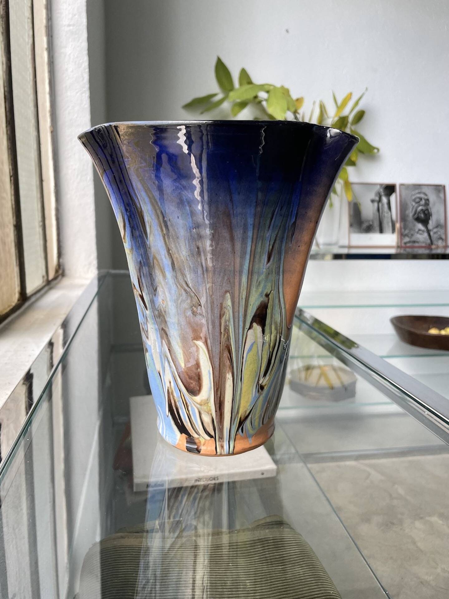 Glazed ceramic vase