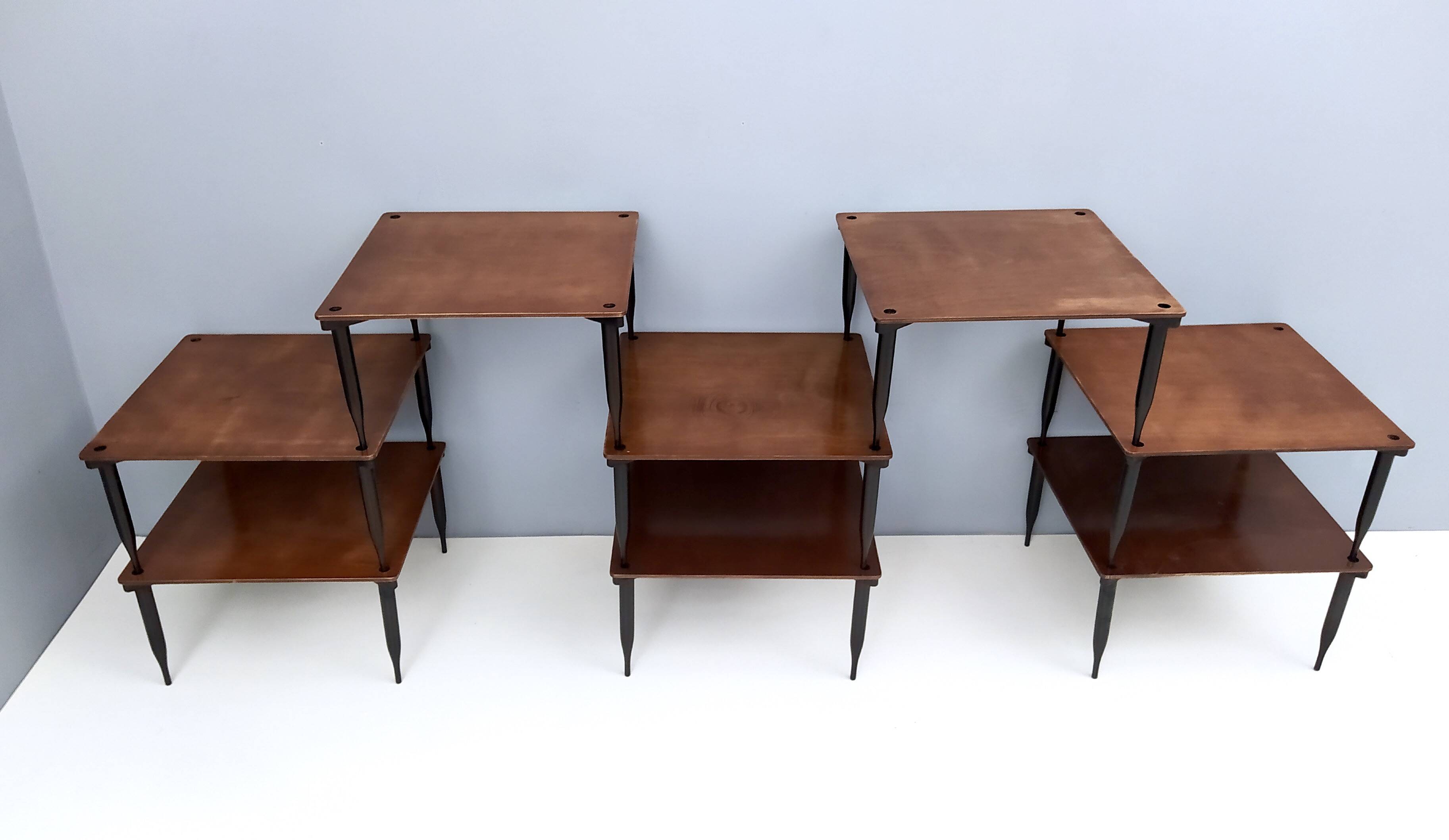 Vintage walnut coffee table model "T8" by Vico Magistretti for Azucena, Italy