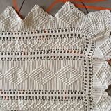 Handmade crochet diamond chair cover square
