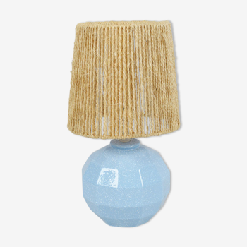 Lampe boule bleue mouchetée