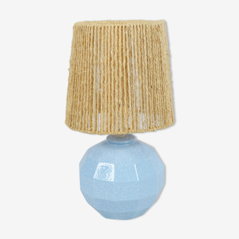 Speckled blue ball lamp