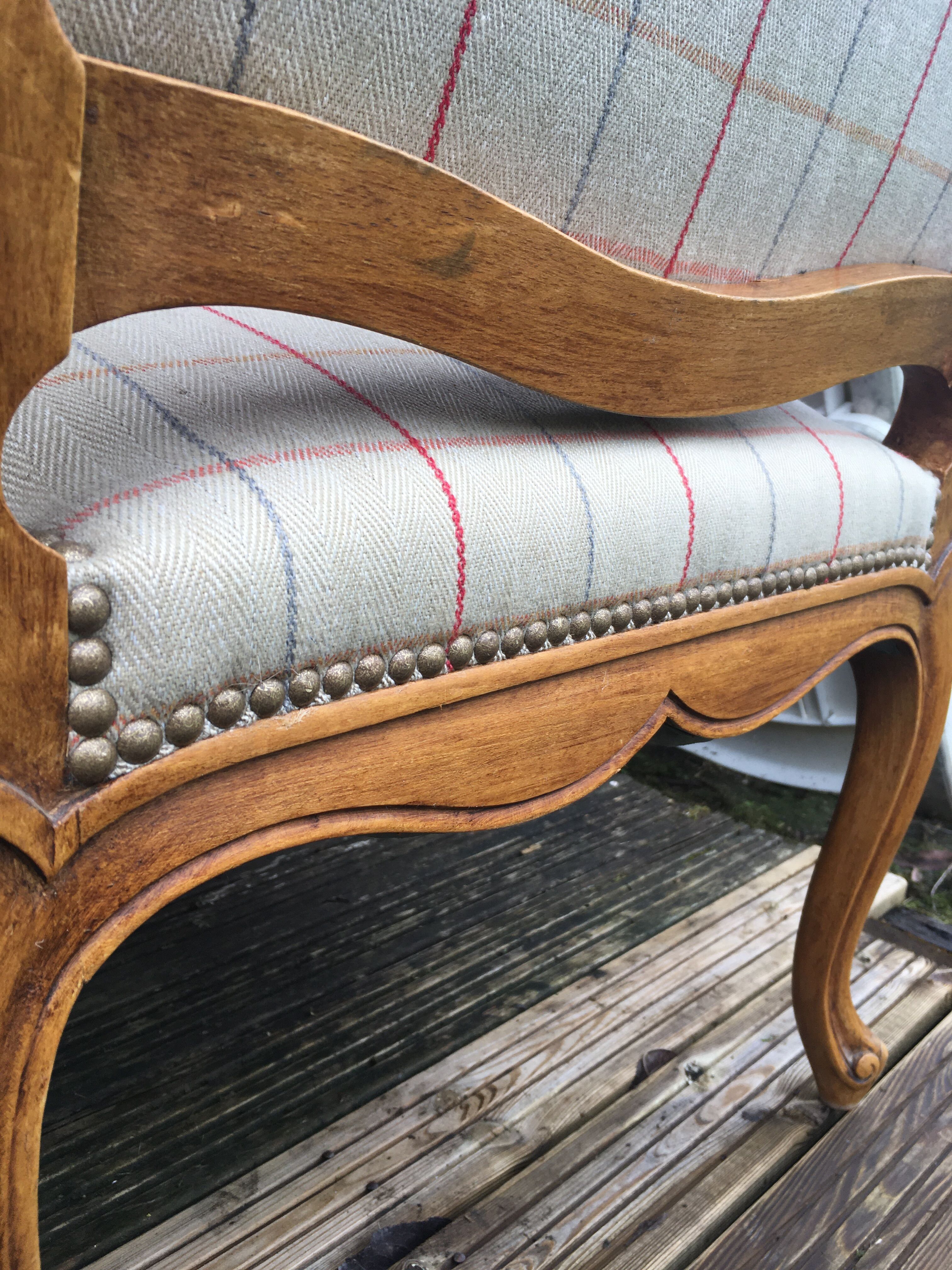 Pair of re-tapised Louis XV convertible chairs