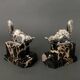 Pair of Hippolyte Moreau Art Deco spelter cat bookends