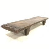 Vintage wabi sabi Senufo or Naga bench low table