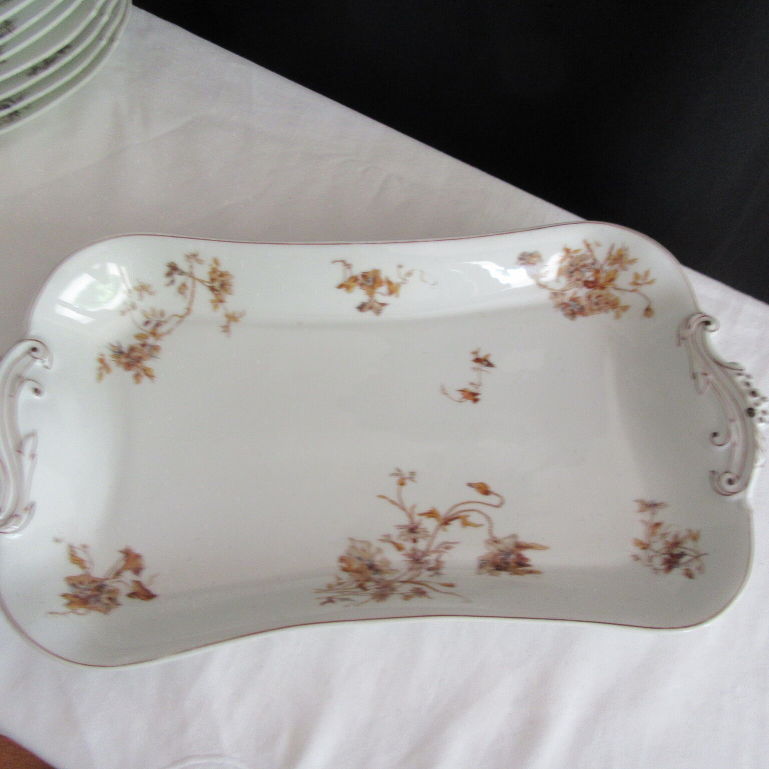 Limoges antique porcelain table service 45 pieces