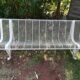 Former public bench in metal René Malaval