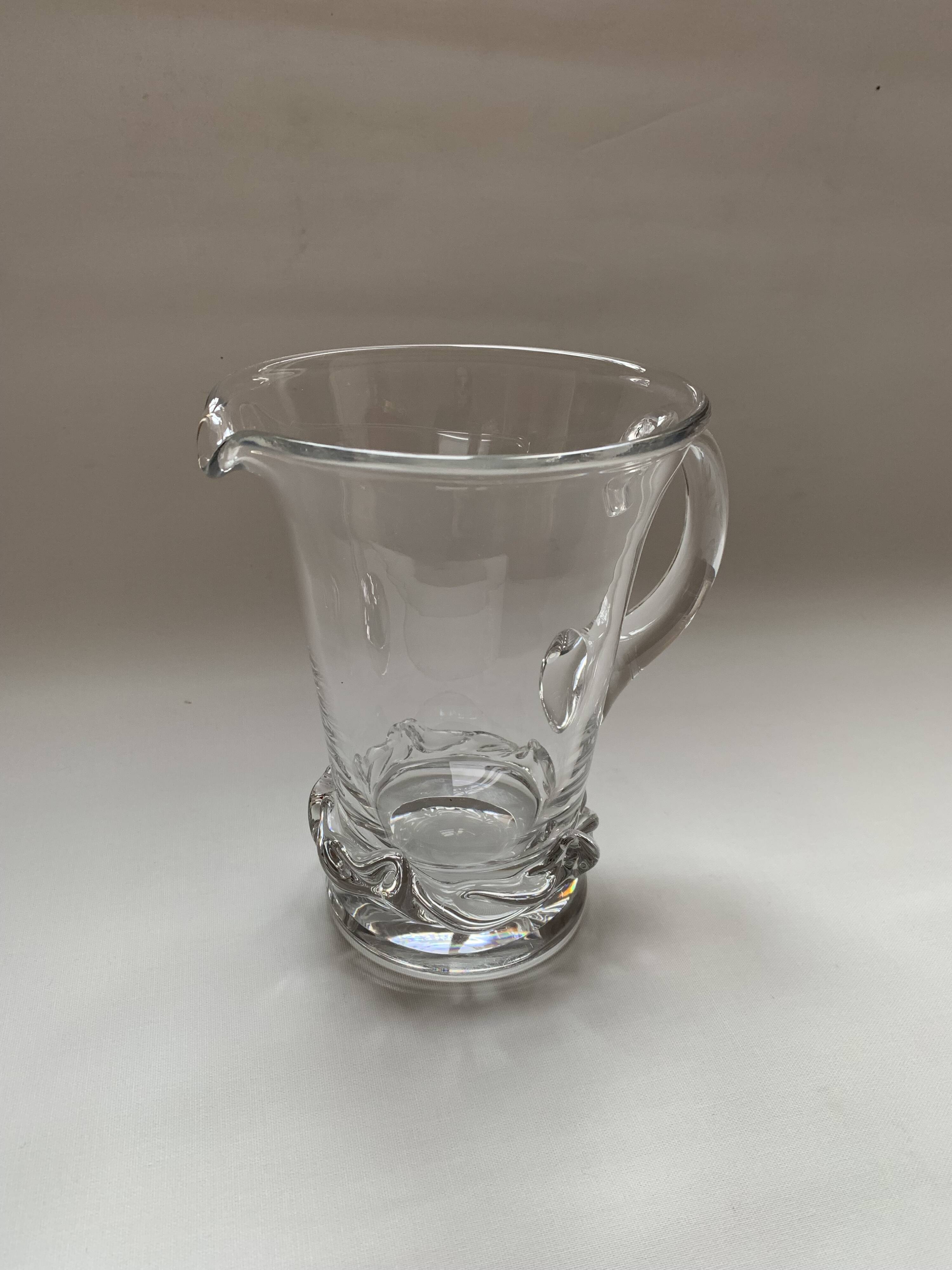 Pichet à eau en cristal de Daum, modèle Sorcy