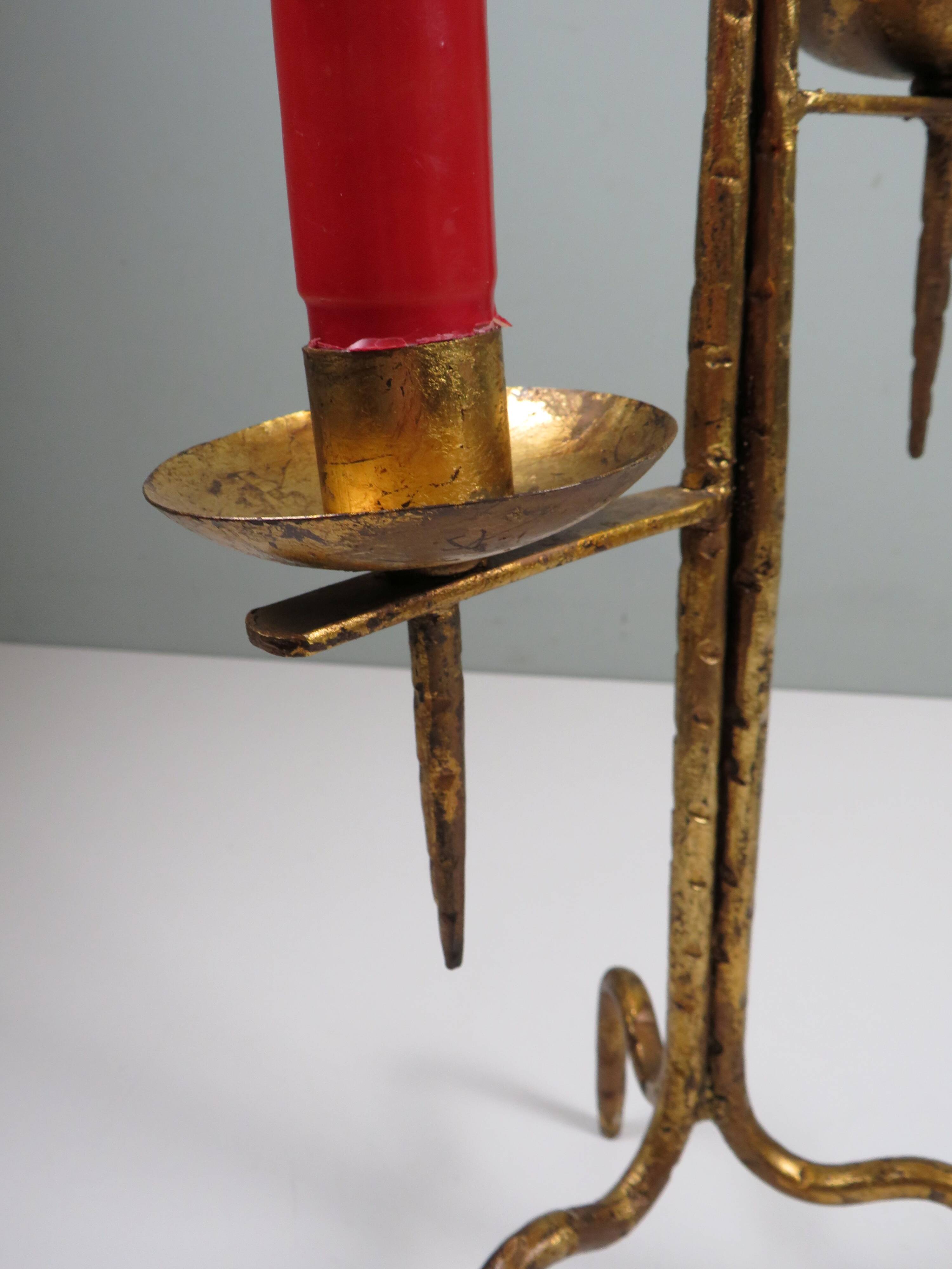 Grand vintage brutalist chandelier, Venetian style, sculptural metal.