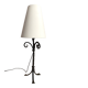 Wrought iron lamp, 2M fabric cable, conical lampshade