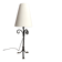Wrought iron lamp, 2M fabric cable, conical lampshade