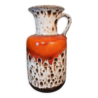 Vase pichet West German pottery Fat Lava années 60-70, émail volcaniqu