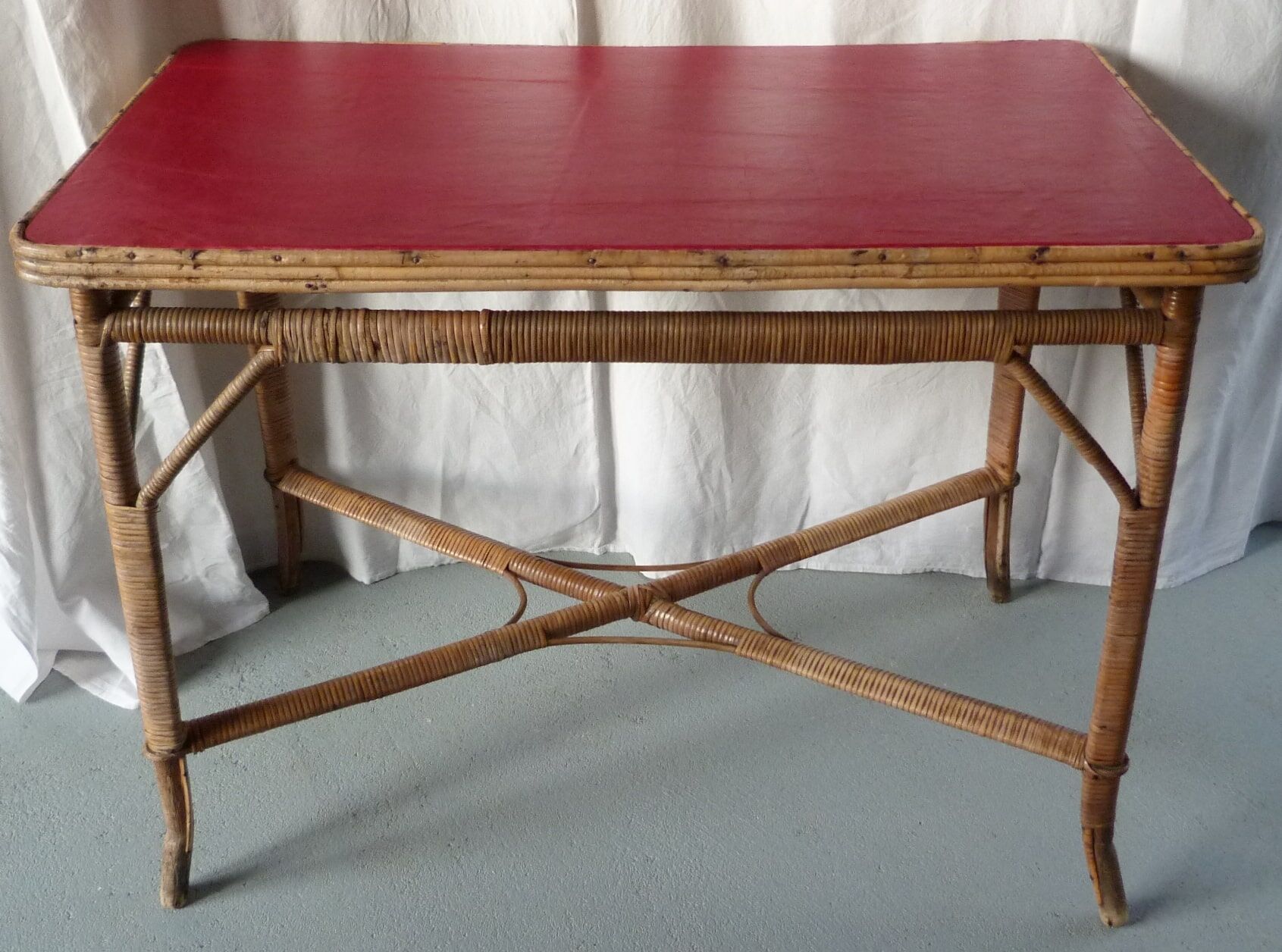 Bamboo and leather console