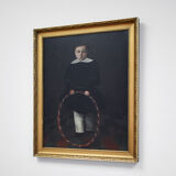 Painting of a child with a red hoop, 19th c.