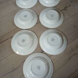 6 antique soup plates from Digoin and Sarreguemines