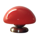 Vintage mushroom lamp in red opaline