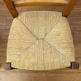 Pair of straw country chairs
