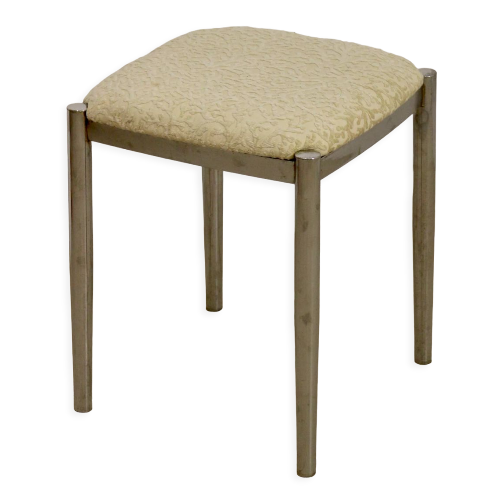 Stool with metal chromed base edition Casamance