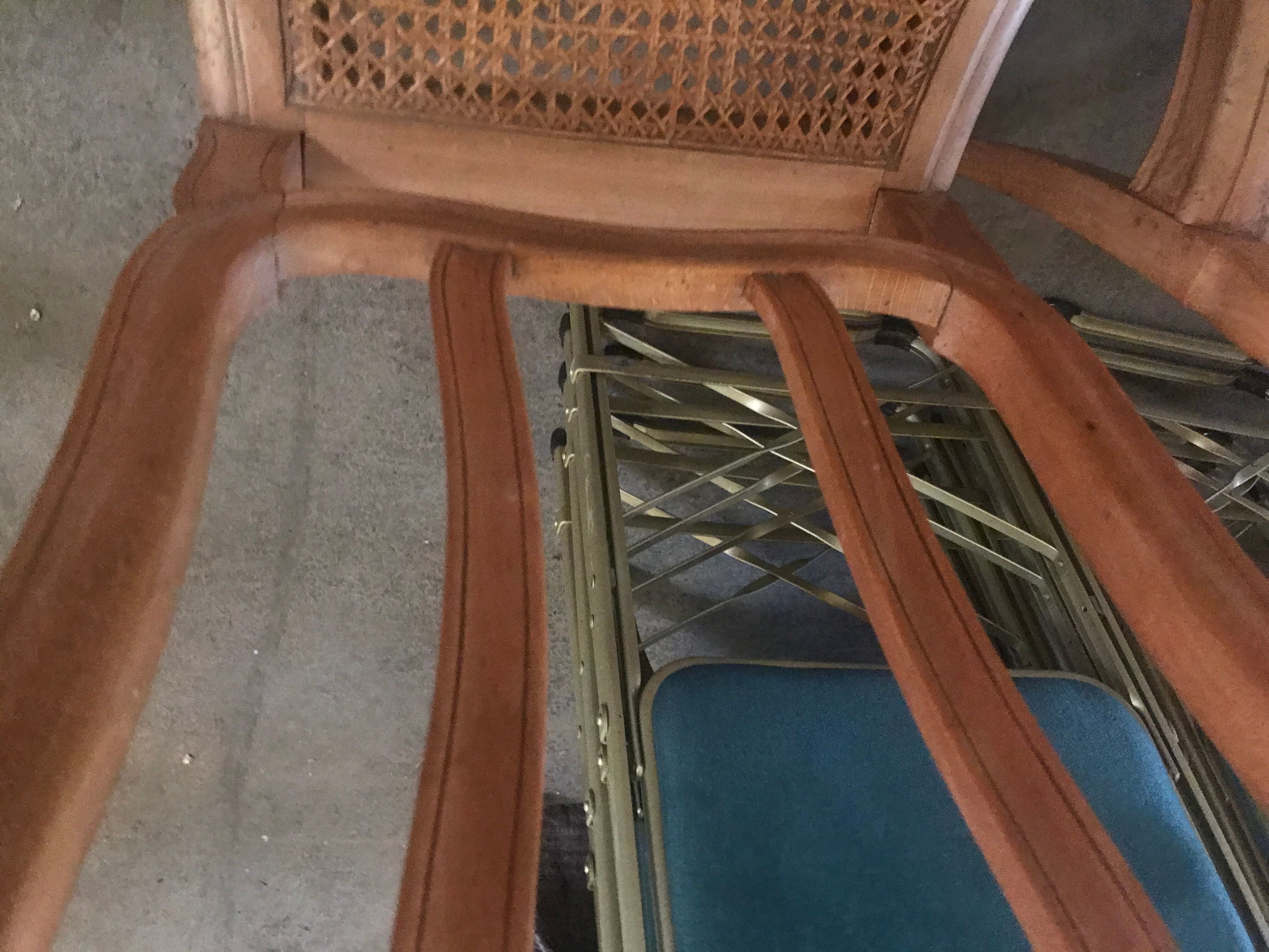 Suite of 8 Louis XV style chairs solid beech